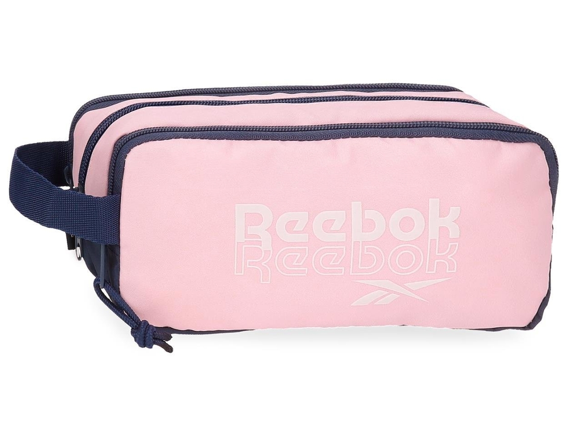 Estuche para lápices Reebok Sidney rosa de tres compartimentos