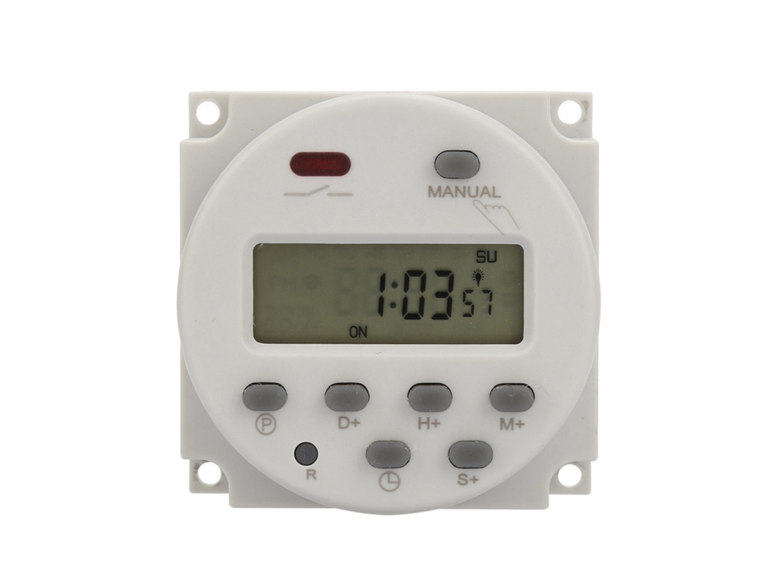 Temporizador Digital Programable De 7 Días Con Pantalla Y Relé De Conmutación, 1s-168h, 5va (ca)