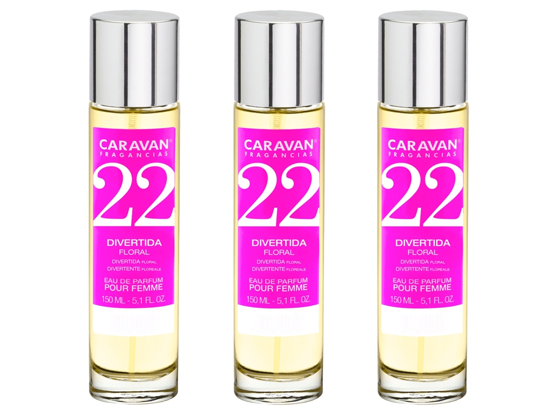 3x Perfume de Mujer Nº22 150ml CARAVAN