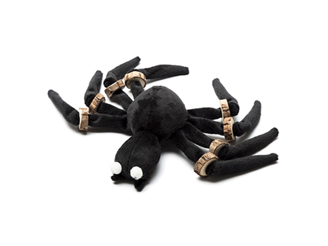 Juguete De Araña Para Gatos De Halloween Con Patas Divertidas Y Virutas De Madera Para Masticar.