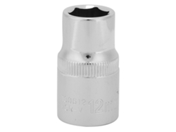 Herramienta para extraer tornillos y tuercas con vaso hexagonal métrico de 12 mm, acero cromo vanadio.