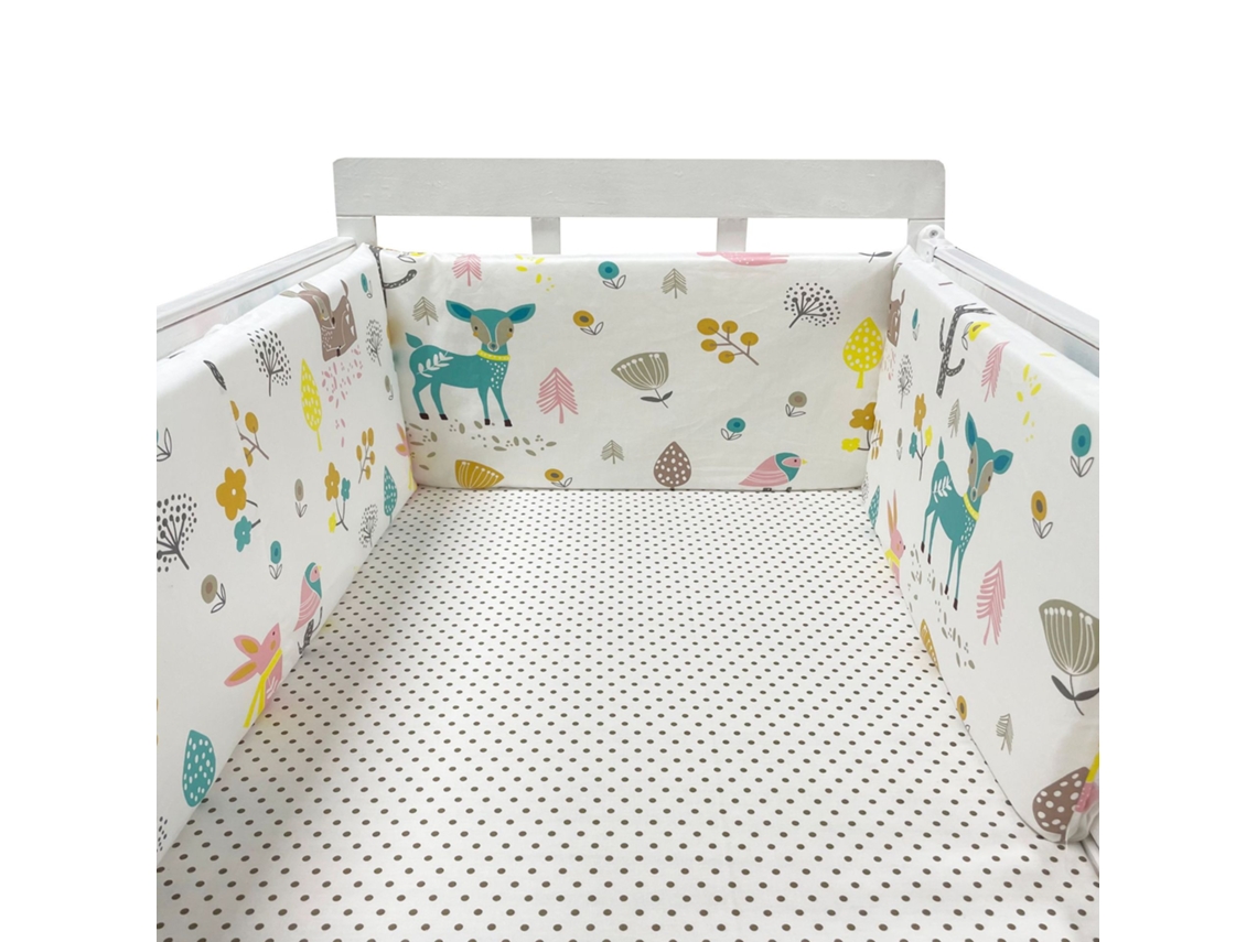 Protector de cuna para bebé, barrera de algodón para recién nacidos, litera trenzada, cuna para bebé