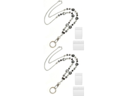 Cordões De Cristal, Porta- Crachá Transparente,- Cartões Leve, Pacote Com 2 Unidades Para Funcionários E