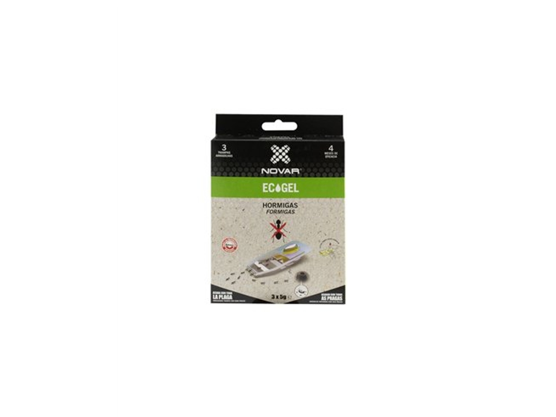 Trampa para hormigas con Ecogel, 15 g de cebo orgánico fresco, 4 meses de efectividad, marca Gibalto
