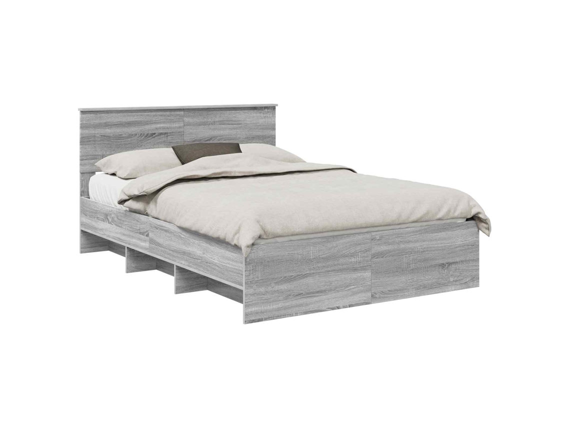 Maison Exclusive - Estructura De Cama Con Cabecera Gris Sonoma 150 X 200 Cm