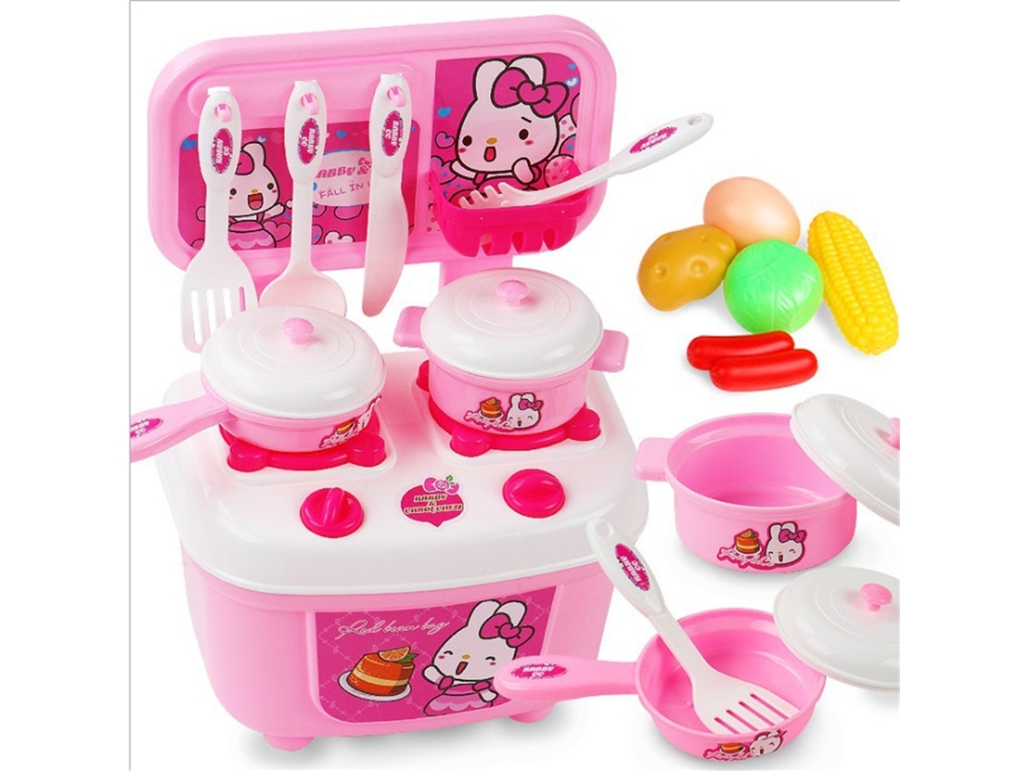 16 Piezas Juguetes Cocina Niños Utensilios Simulación Amigables Con El Medio Ambiente Verduras Puzzle Juguete Rosa