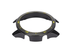 Capa Protetora De Moldura Completa Para Smartwatch Realme Watch S Pro Preto Amarelo