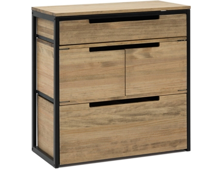 Mueble Multiusos BOX FURNITURE 84 Icub Negro (Madera, Metal - 40x80x80 cm)