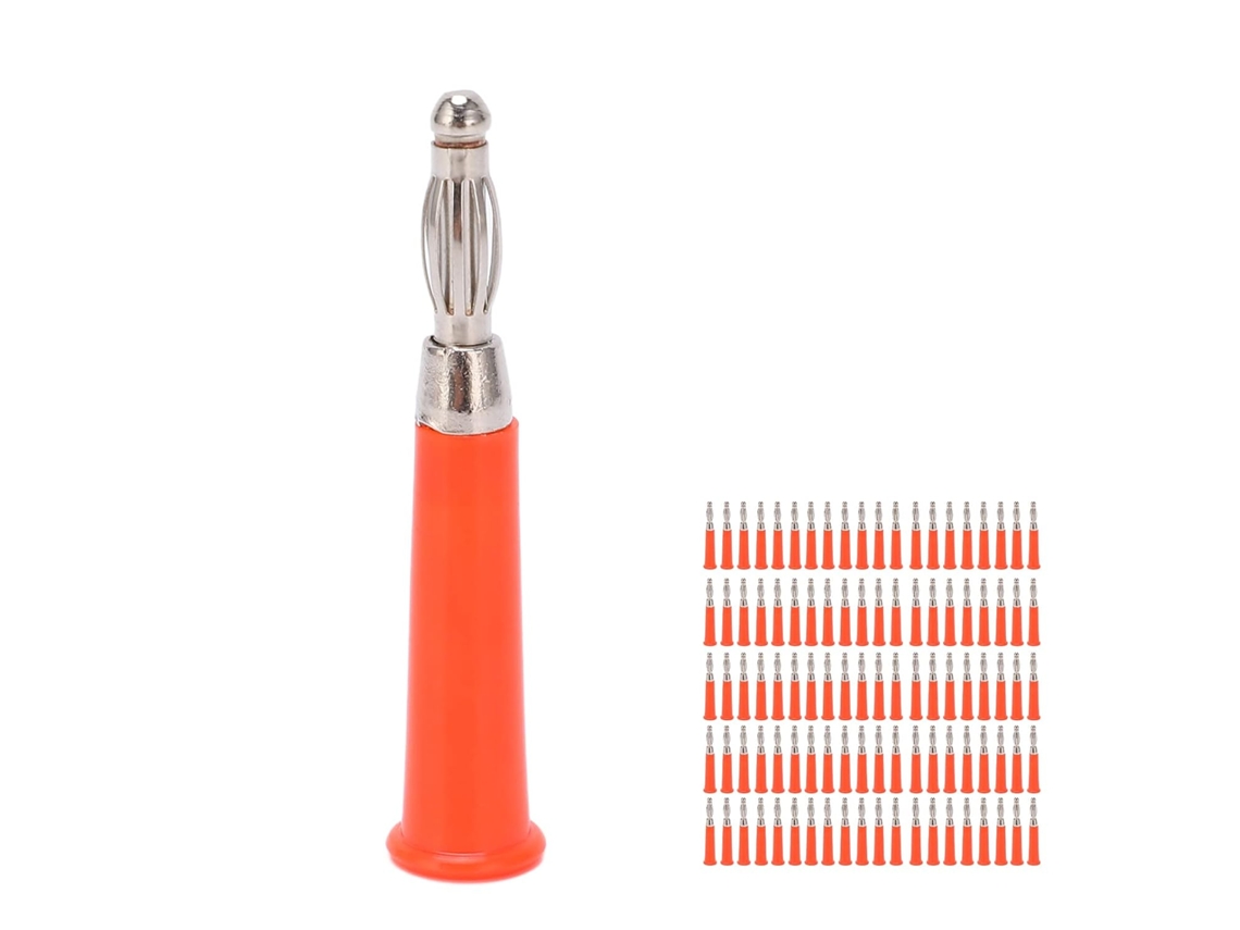 Kit De 100 Conectores Banana De 4 Mm De Alta Durabilidad Para Instrumentos Musicales.