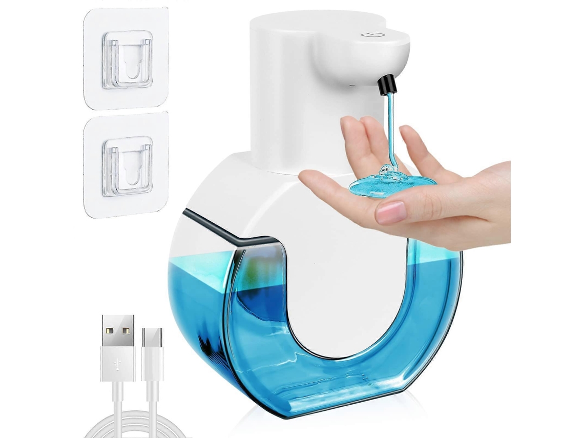 Dispensador de jabón automático Rosewell de 420 ml, recargable por USB, sin contacto, de pared, para cocina y baño