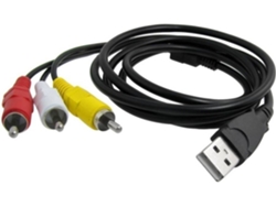 Cable MULTI4YOU (RCA - USB - 1.5 m - Negro)