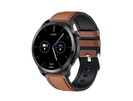 Reloj inteligente, 123 modos deportivos, tiempo de espera de 30 días, apto para iPhone y Android, Marrón VEANXIN