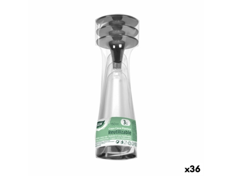 Copas de cava reutilizables ALGON Negro 36 Unidades 150 ml (3 Piezas)