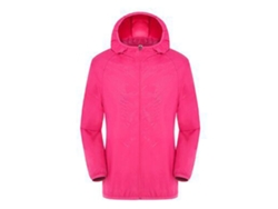 Chaqueta De Protección Solar Con Capucha, Manga Larga, Para Camping Y Senderismo, Para Mujer/hombre, Rosa, Talla M