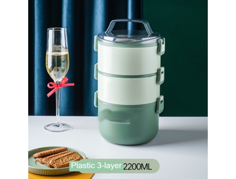 Fiambrera Bento a Prueba de Fugas para Adultos-Verde Oculto EVELTEK Plasticxlayers