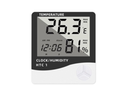 Termómetro electrónico de ambiente, higrómetro, medidor de humedad, alarma y reloj YANYXR