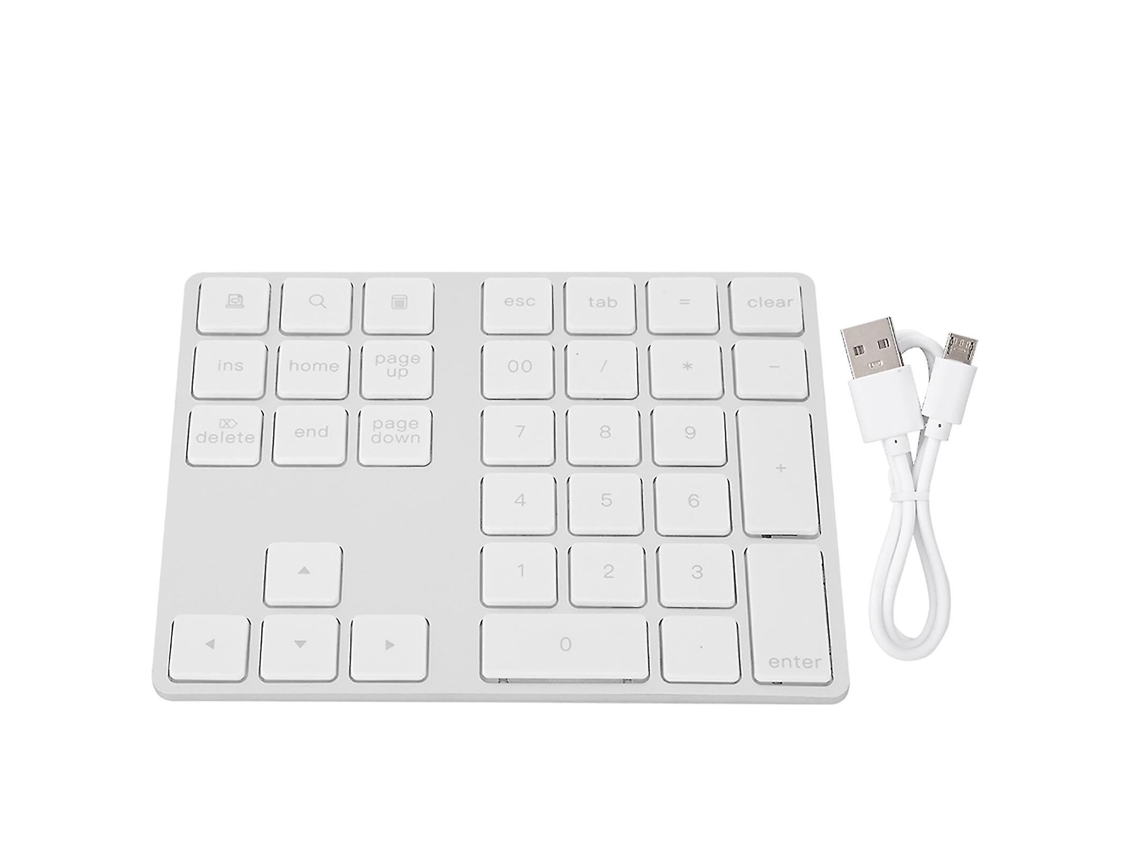 Teclado numérico inalámbrico recargable BT308 con 34 teclas, tamaño pequeño para bicicleta eléctrica