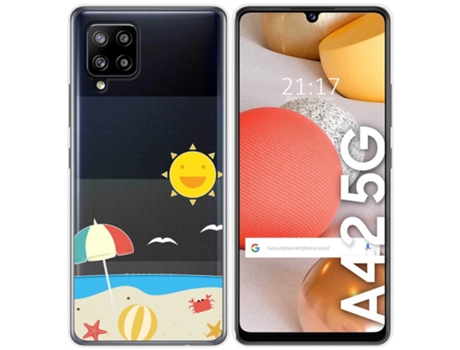 Carcasa Samsung Galaxy A42 5G TUMUNDOSMARTPHONE Dibujos Transparente Multicolor