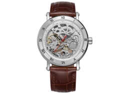 Reloj Automático Mecánico Hombre Forsining De Cuero Pu Resistente Al Agua Con Diseño Hueco