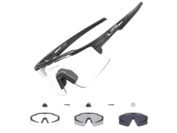 Gafas de ciclismo fotocromáticas con lentes fotocromáticas y protección UV400 MDUG (Estilo 1 Negro)