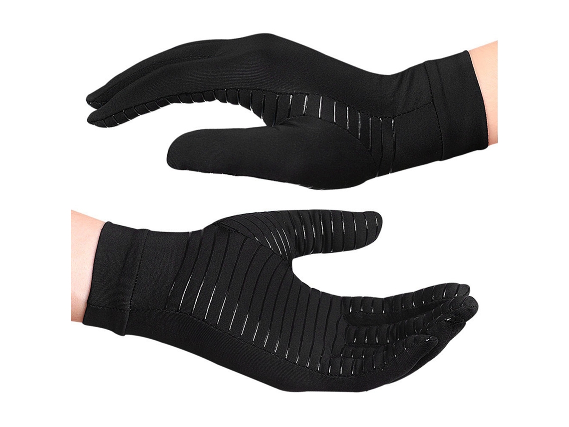 Guantes de compresión Baok para la artritis con cobre, talla M, para uso doméstico y femenino, dedos completos, antideslizantes.