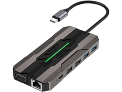 Estación De Acoplamiento Usb-c 13 En 1, Lector De Tarjetas Sd De 1000 M, Rj45