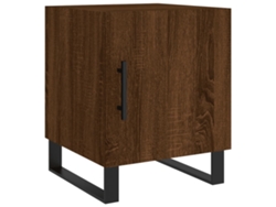 Maison Exclusive - Mesita De Noche Madera De Ingeniería Marrón Roble 40x40x50 Cm