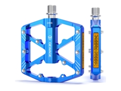 Pedales de bicicleta con cintas reflectantes, 3 rodamientos sellados, plataforma de aluminio CNC antideslizante, 9/16 pulgadas para bicicleta de carretera, M