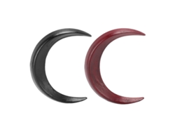 2pcs Horquilla De Pelo Luna Tallada A Mano Horquilla De Pelo De Madera Horquilla De Pelo Luna Accesorios De Peinado Para Mujer Grande Negro Marrón