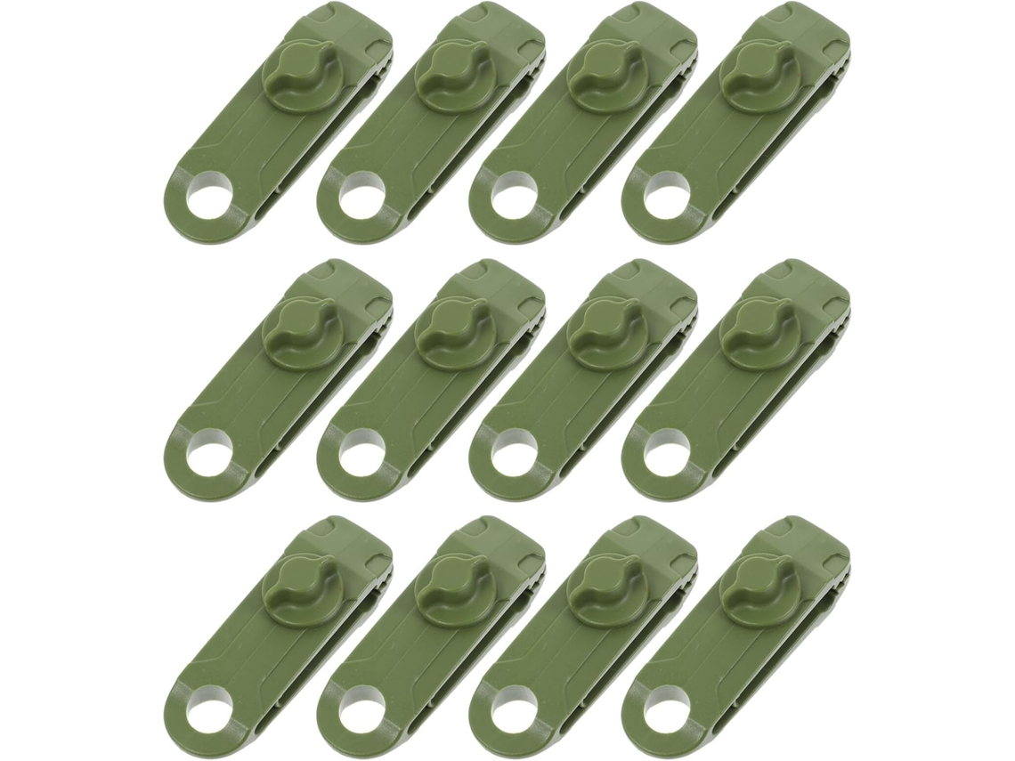 Juego De 12 Abrazaderas Para Lonas Y Tiendas De Campaña, Sujetadores De Plástico Sólido De Alta Resistencia, Clips De Tornillo Moleteados Ajustables.