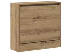 Mueble Zapatero | Armario Zapatero Con Estante Roble Artesanal 60 X 21 X 57 Cm
