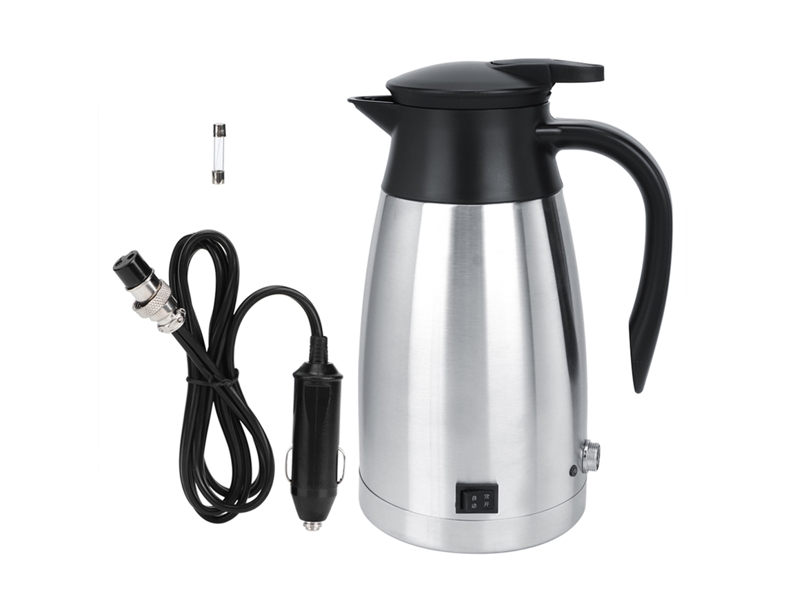 Hervidor Eléctrico Para Coche 12v/24v 1000ml Acero Inoxidable Tapa Antideslizante Y Segura