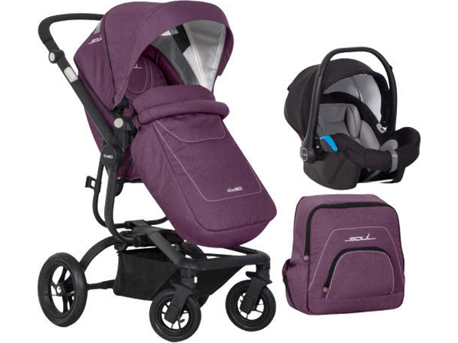 Carrito de Bebé Individual EASYGO Soul + Starter 0+ Isofix Ready Morado
