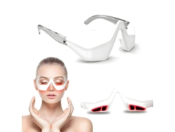 Gafas de terapia de luz roja con dispositivo de belleza para ojos y microcorriente para eliminar las bolsas debajo de los ojos