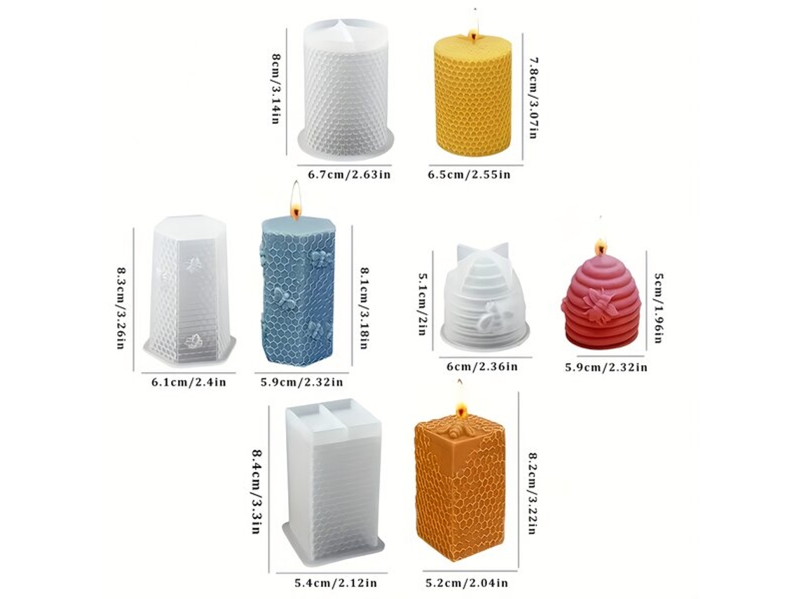 Juego de moldes de silicona para velas Vayotoy