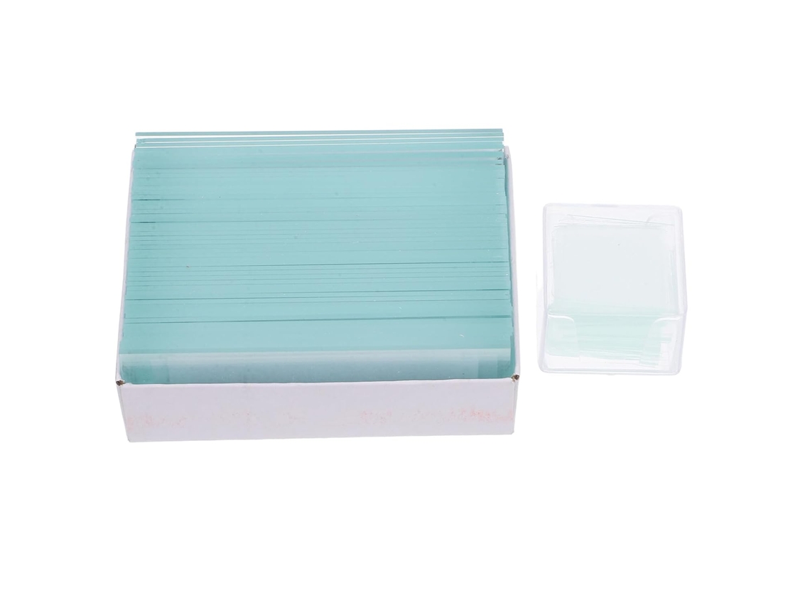 Portaobjetos de vidrio transparente para microscopio 7101 y cubreobjetos de 22x22 mm para uso en laboratorio SFUSHOS