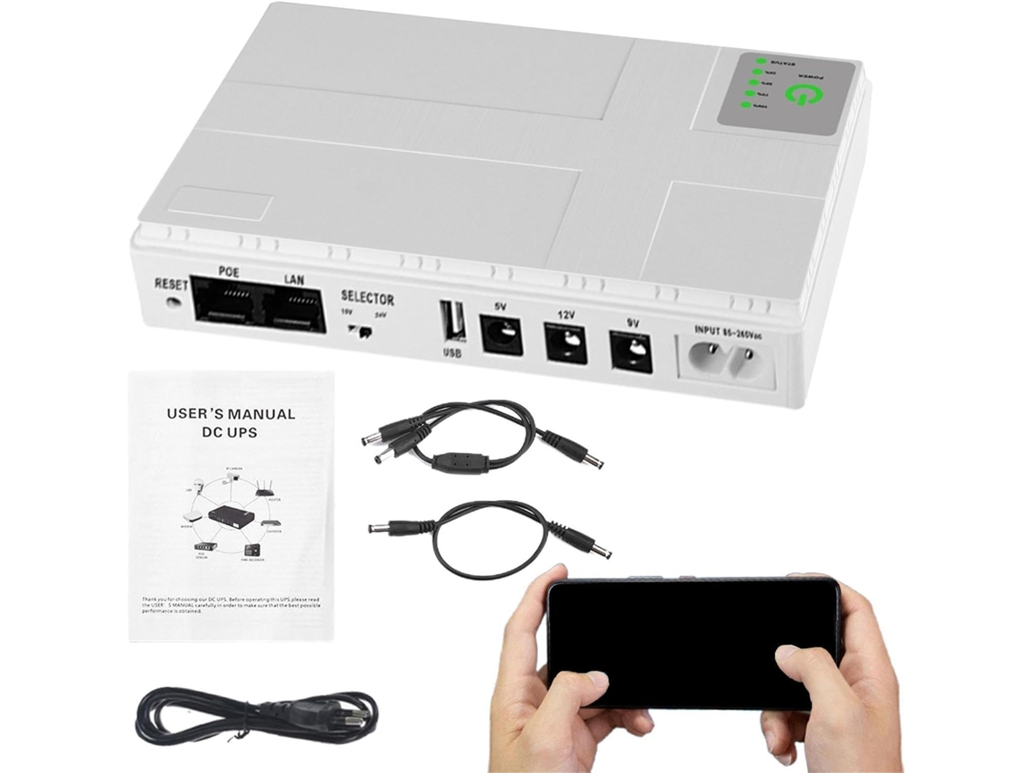 Fuente De Alimentación Para Router, Batería De Respaldo, Sistema Portátil, Interrupción De Seguridad, Cámara