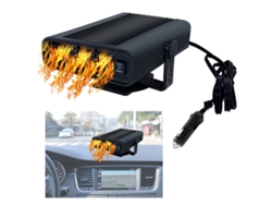 HYMNORA Calentador de Coche 12V, Ventilador Eléctrico Portátil para Descongelar Parabrisas, 150W de Calentamiento Rápido con Enchufe de Cigarrillo