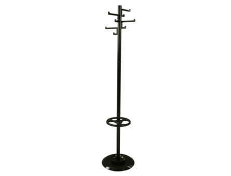 Perchero De Pie V-PART Negro Acero (38x38x178 cm)