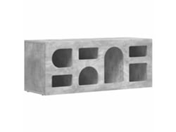 Mueble de TV gris de madera procesada MAISON EXCLUSIVE (100x35x40 cm)