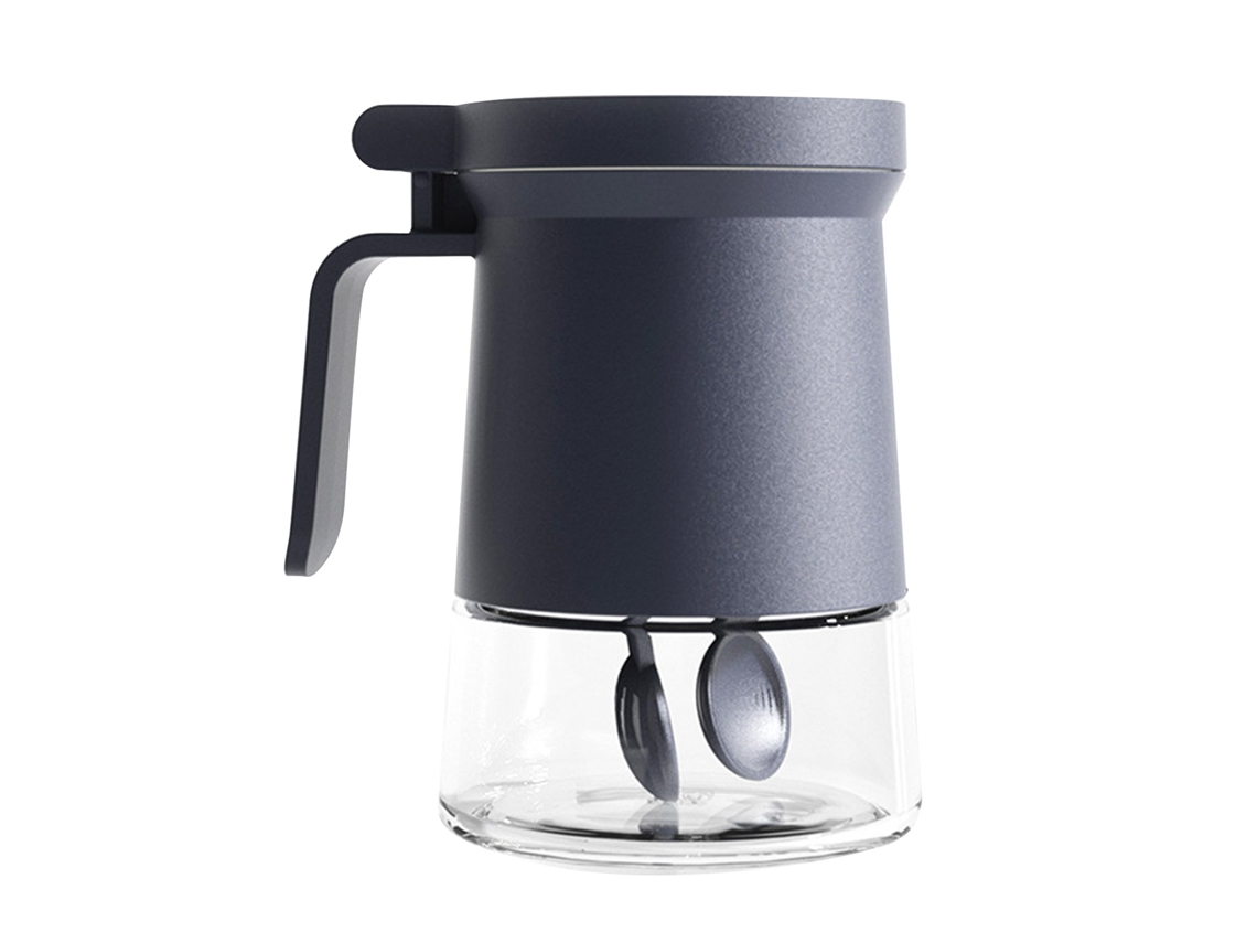 Tarro De Cristal Transparente Para Especias Con 2 Cucharas, Gran Capacidad, Para Uso En La Cocina.