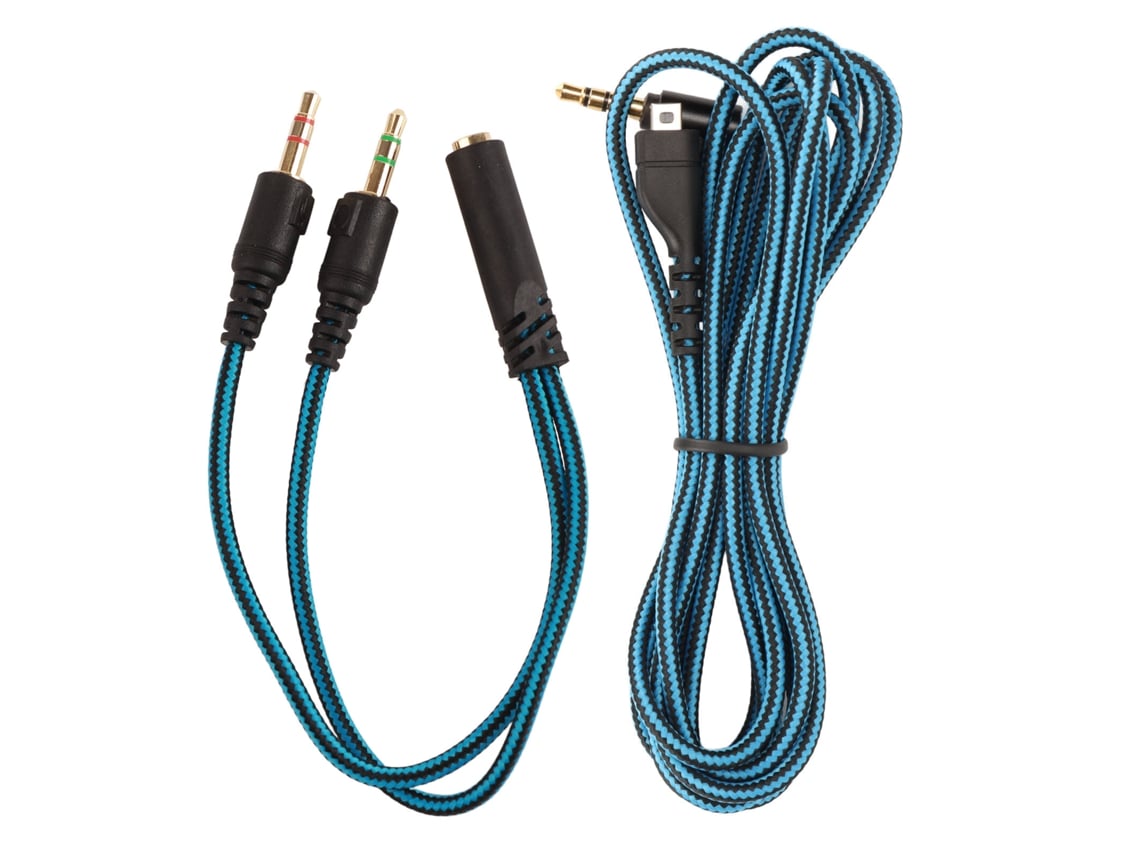 Cable de repuesto para auriculares gaming Steelseries Arctis 3/5/7/Pro con interruptor de silencio, 200 cm, azul