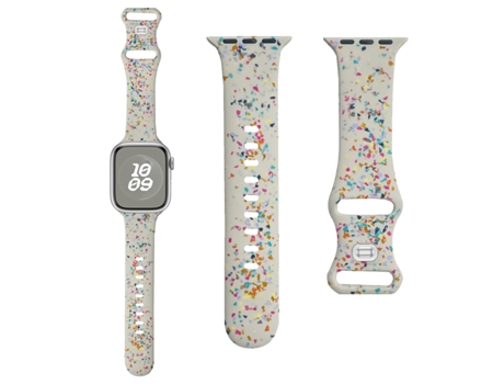 Correa Smartwatch para Apple Watch Series 5 40mm Silicona Floral (Starlight)