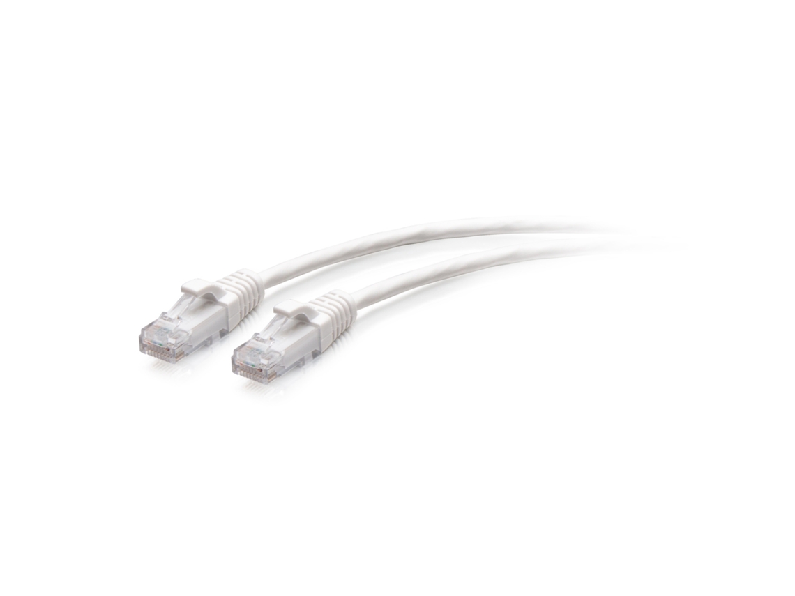 C2G Cable de conexión Ethernet delgado sin apantallar (UTP) con protección antienganche Cat6a de 4,5 m - Blanco