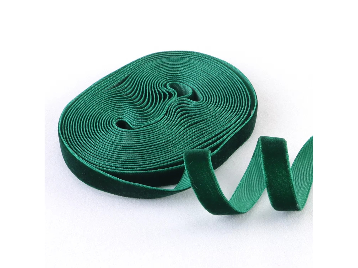 Cinta De Terciopelo Navideña De 5 Yardas (verde Oscuro, 25 Mm) - Cinta Vintage - Ideal Para Embalaje De Bodas Y Navidad