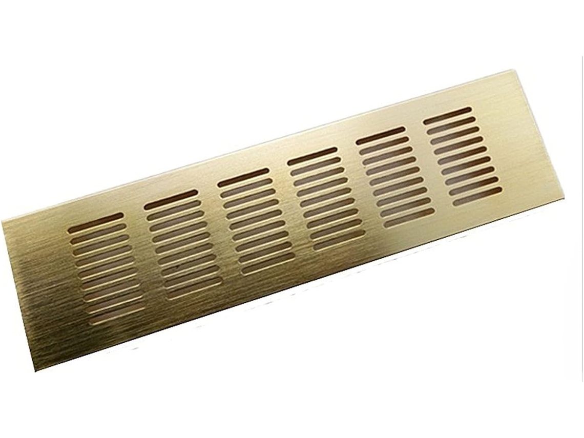 Rejillas De Ventilación, Rejilla Ventilación Rectangular Malla Transpirable En Aleación Aluminio, 200 Mm An...