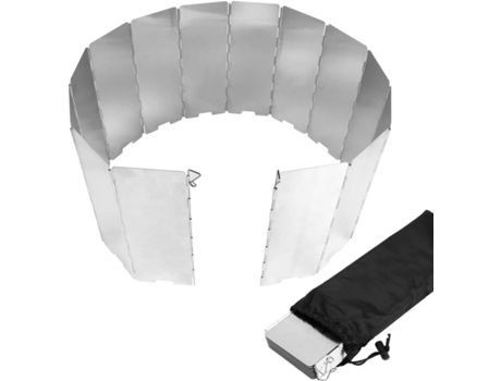 Protector de viento plegable de aluminio, 14 placas, parabrisas de aleación de aluminio para acampar para estufa de Gas, Picnic, parabrisas para ac...