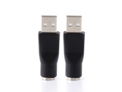 2 Adaptadores Convertidores Usb 2.0 Macho A Ps/2 Hembra Para Teclado Y Ratón De Pc