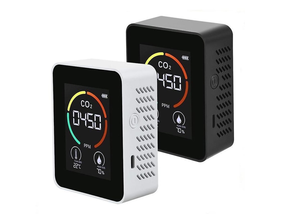 Detector De Co2 Para Uso Agrícola Y Doméstico Con Pantalla Lcd De 2,8 Pulgadas Y Sensores De Temperatura Y Humedad.