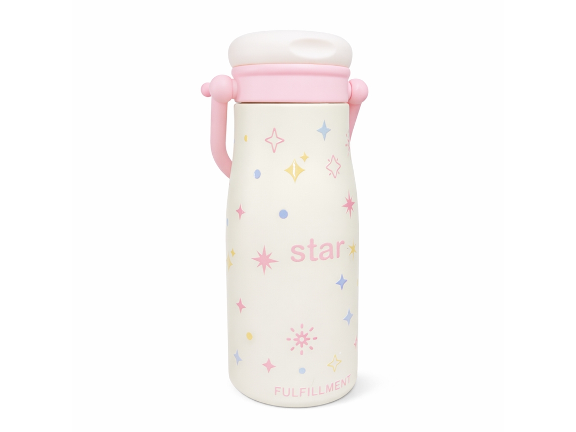 Botella térmica con asa BK 668-27 Beige + Rosa